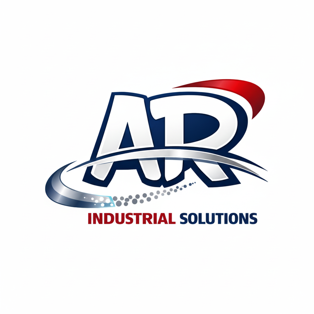 Logo of AR Industrial Solutions with a red, white, and blue color scheme on a white background.